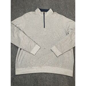 Collars & Co. Pullover Mens 2XL Gray Half Zip Sweater Modal Blend Casual